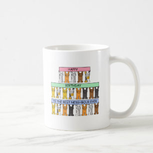 Grattis på födelsedagen till det bäst grannet kaffemugg