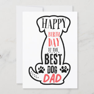 Grattis på födelsedagen till det bästa Hund-kortet Inbjudningar