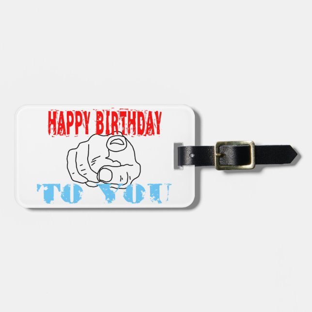 Grattis på födelsedagen till dig bagagebricka (Horisontell Framsida)