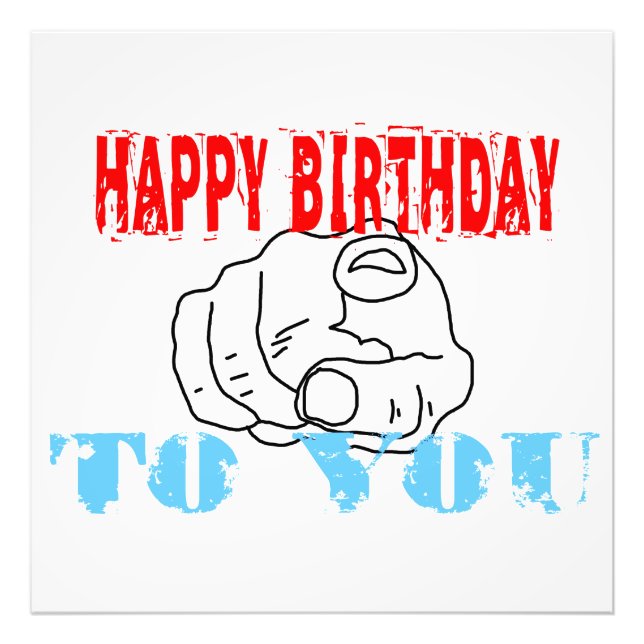 Grattis på födelsedagen till dig fototryck (Framsidan)