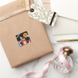 Grattis på födelsedagen till dig fyrkantigt klistermärke