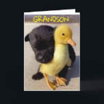 GRATTIS PÅ FÖDELSEDAGEN TILL DIG **GRANDSON** KORT<br><div class="desc">GRATTIS PÅ FÖDELSEDAGEN ***GRANDSON*** TACK FÖR ATT JAG STOPPAT ETT AV MINA ÅTTA LAGER!</div>