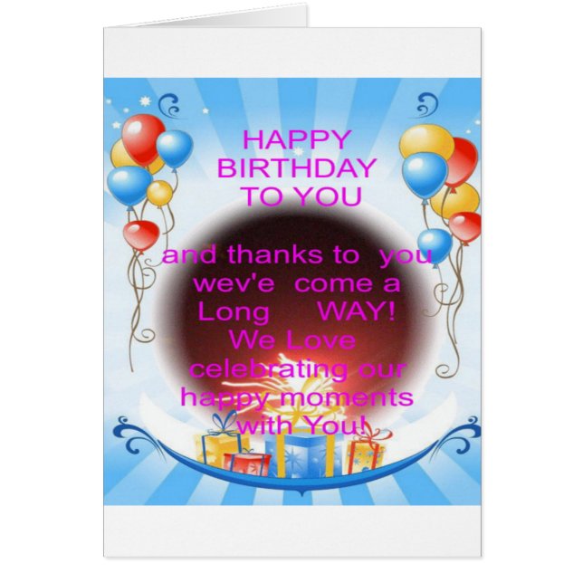 Grattis på födelsedagen till dig hälsningskort (Framsidan)