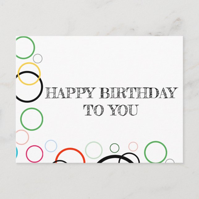 grattis på födelsedagen till dig helg vykort (Framsida)