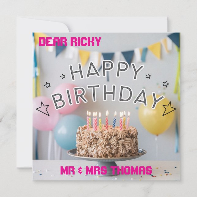 Grattis på födelsedagen till dig! 🎉 🎂 inbjudningar (Framsida)