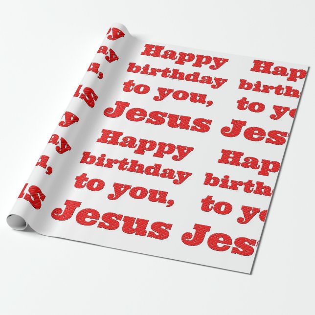 Grattis på födelsedagen till dig, Jesus, julklapp Presentpapper (Utrullad)