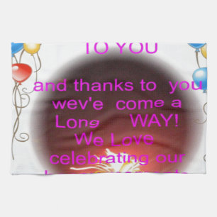 Grattis på födelsedagen till dig kökshandduk