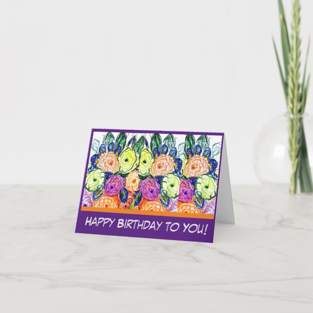 Grattis på födelsedagen till dig! Kort (Framsida)