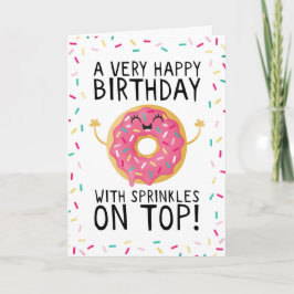 Grattis på födelsedagen till dig med sprinkler på kort