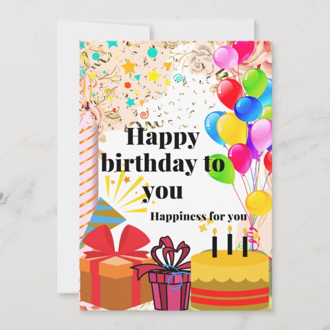 Grattis på födelsedagen till dig meddelande (Framsida)