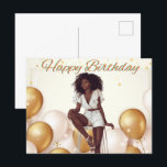 Grattis på födelsedagen till dig Melanin Sista Bla Vykort<br><div class="desc">Grattis på födelsedagen till dig Melanin Sista Black Queen Födelsedagsfest Roligt</div>