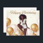 Grattis på födelsedagen till dig Melanin Sista Bla Vykort<br><div class="desc">Grattis på födelsedagen till dig Melanin Sista Black Queen Födelsedagsfest Roligt</div>