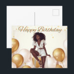 Grattis på födelsedagen till dig Melanin sista sva Vykort<br><div class="desc">Grattis på födelsedagen till dig Melanin sista svarta drottning födelsedagsfest roligt</div>