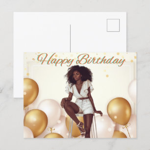 Grattis på födelsedagen till dig Melanin Sista Sva Vykort