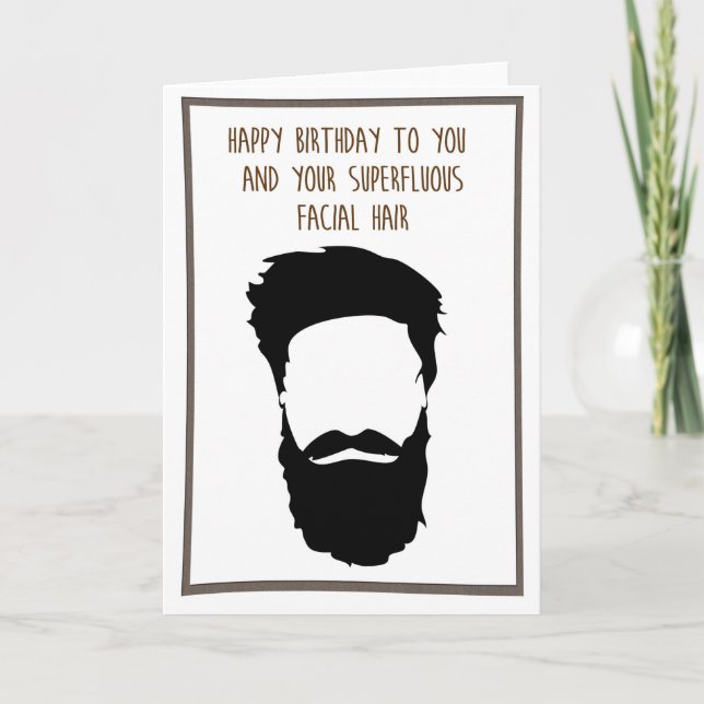 grattis på födelsedagen till dig och ditt skägg! kort (Framsida)
