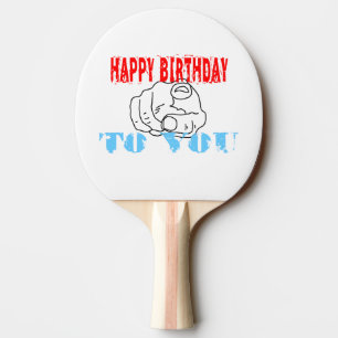 Grattis på födelsedagen till dig pingisracket