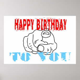 Grattis på födelsedagen till dig poster