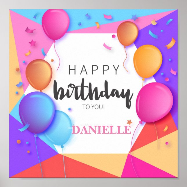 Grattis på födelsedagen till dig poster (Framsidan)