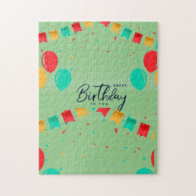 Grattis på födelsedagen till dig pussel (Vertikal)