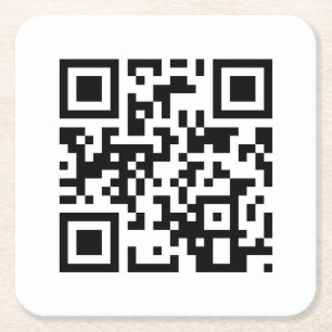 Grattis på födelsedagen till dig QR-kod Underlägg Papper Kvadrat