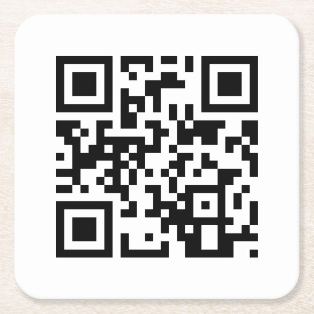 Grattis på födelsedagen till dig QR-kod Underlägg Papper Kvadrat (Framsidan)