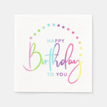 Grattis på födelsedagen till dig Rainbow Färg