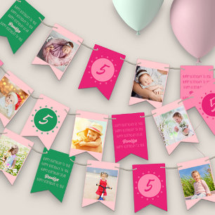 Grattis på födelsedagen till dig Rosa foto i alla Vimplar