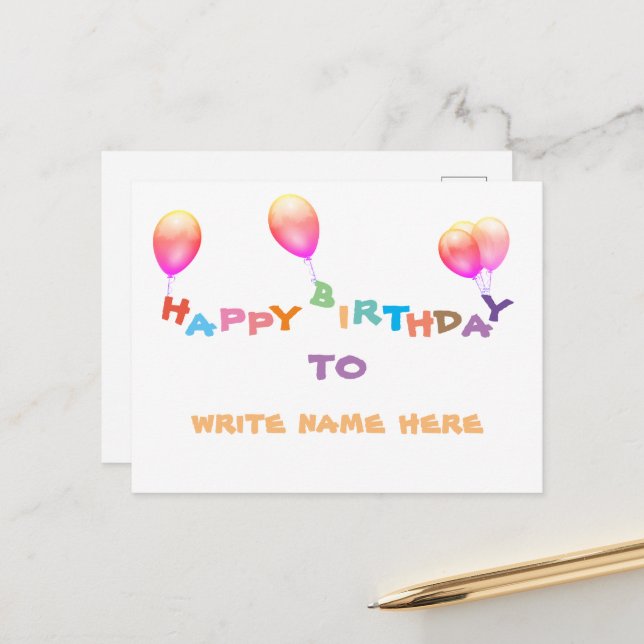 Grattis på födelsedagen till din nära och kära vyk vykort (Fram/Back In Situ)