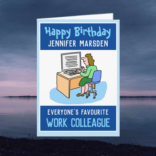 Grattis på födelsedagen till en arbetskollega kort (Skapare uppladdad)