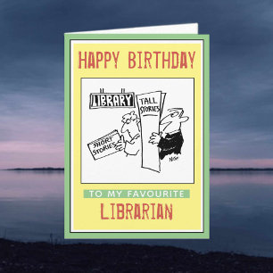 Grattis på födelsedagen till en bibliotekarie kort