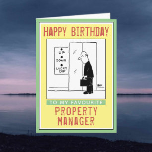 Grattis på födelsedagen till en chef för Egendom. Kort