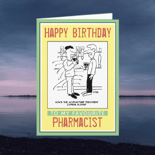 Grattis på födelsedagen till en farmaceut kort