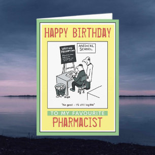 Grattis på födelsedagen till en farmaceut kort