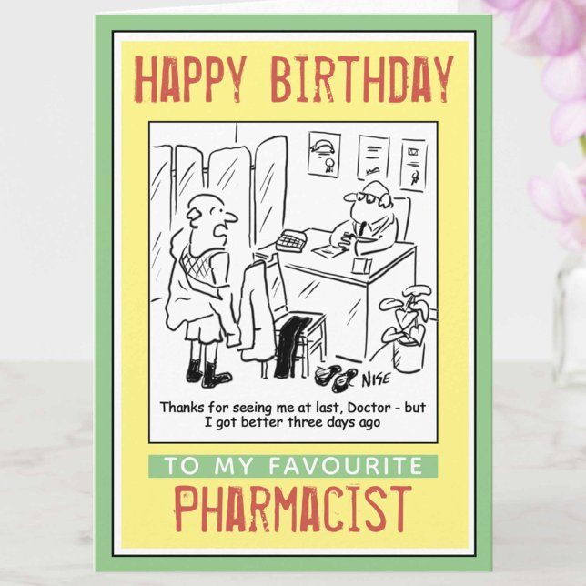 Grattis på födelsedagen till en farmaceut kort (Skapare uppladdad)