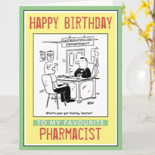 Grattis på födelsedagen till en farmaceut kort