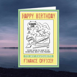 Grattis på födelsedagen till en finansansvarig kort