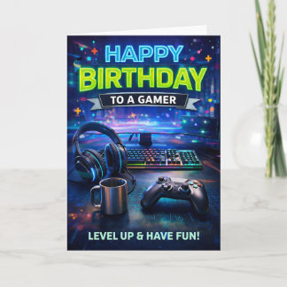 Grattis på födelsedagen till en gamer kort