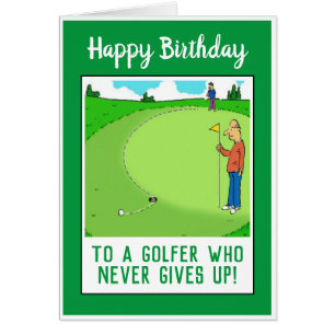 Grattis på födelsedagen till en golfare Roligt Hälsningskort