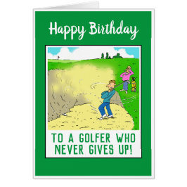 Grattis på födelsedagen till en Golfer Funny Hälsningskort