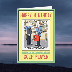 Grattis på födelsedagen till en golfspelare kort
