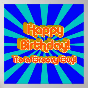 Grattis på födelsedagen till en Groovy Guy Poster