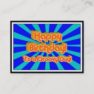 Grattis på födelsedagen till en Groovy Guy Visitkort