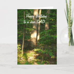 Grattis på födelsedagen till en kära Pappa-Skog Kort