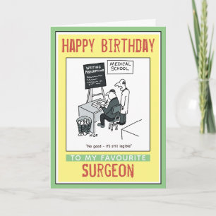 grattis på födelsedagen till en kirurg kort