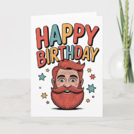 Grattis på födelsedagen till en man med ett utmärk kort