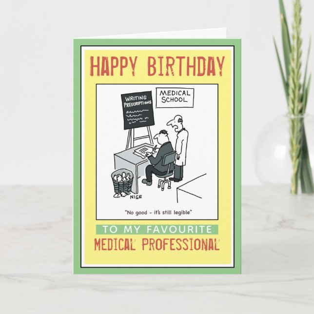 Grattis på födelsedagen till en medicinsk Professi Kort (Framsida)