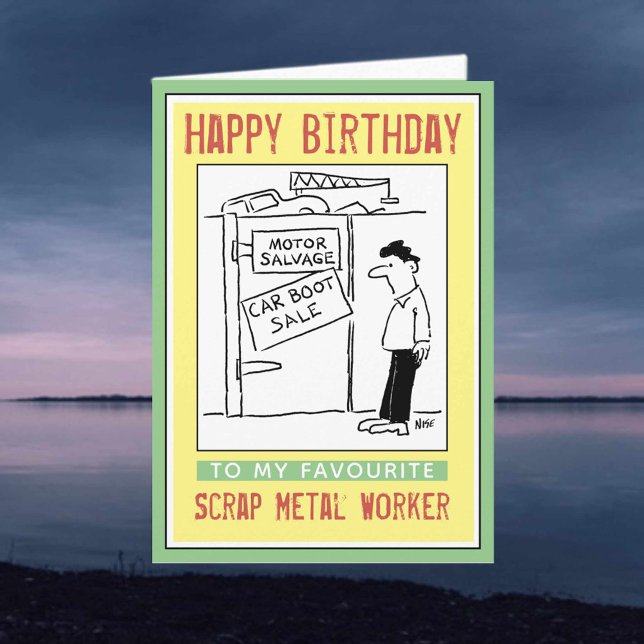 Grattis på födelsedagen till en Metall-arbetare Kort (Skapare uppladdad)