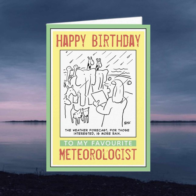 Grattis på födelsedagen till en meteorolog. kort (Skapare uppladdad)
