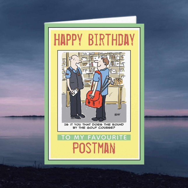 Grattis på födelsedagen till en postman kort (Skapare uppladdad)
