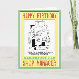 Grattis på födelsedagen till en Shop Manager. Kort